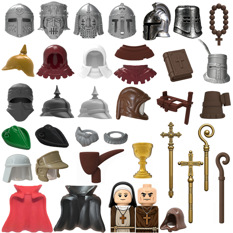 Building Block Mini - MOC Figuren Körperteile Bausteine Mittelalterliche Ritter