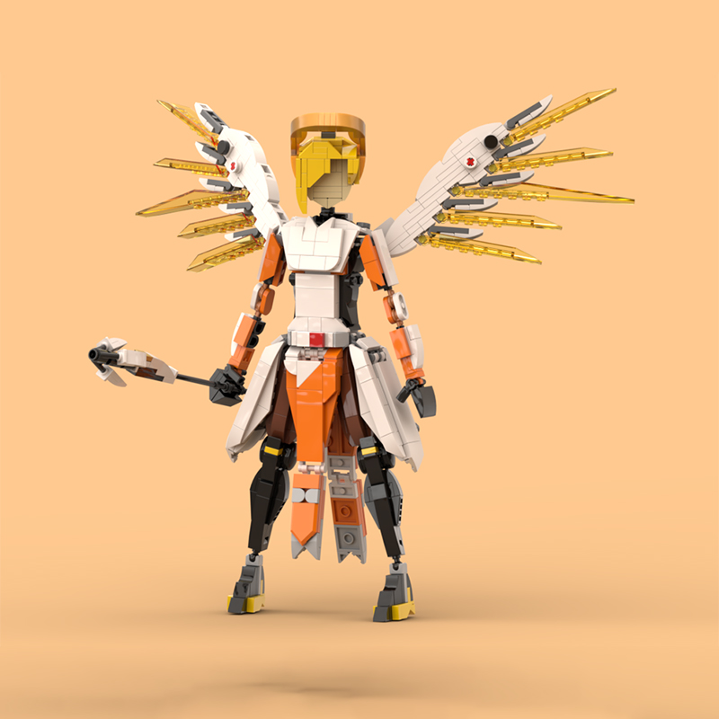 Lego Set Creator - 658-teiliges MOC Kreatives Modell Mercy Overwatch